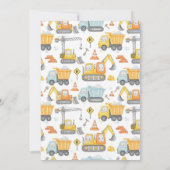 第6誕生日建築ボーイ誕生日招待状 招待状 (裏面)