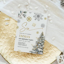 第6誕生日招待状ウィンターシックス誕生日 招待状