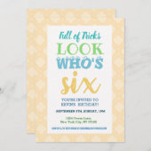 第6誕生日招待状用語 招待状 (正面/裏面)