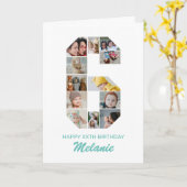 第6誕生日第6写真集パーソナライズされた カード (黄色い花)