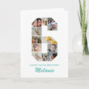 第6誕生日第6写真集パーソナライズされた カード