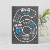 第6誕生日第6黒板番号青 招待状 (スタンド正面)