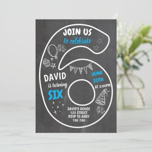 第6誕生日第6黒板番号青 招待状 (スタンド正面)