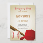 第6誕生日野球招待状 招待状 (正面)