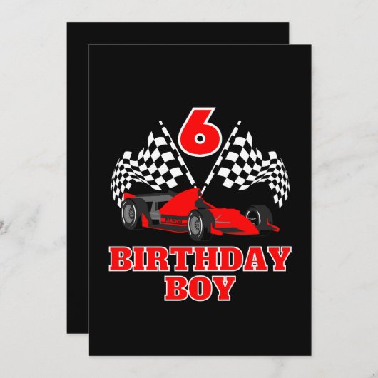 第6誕生日 招待状 (正面/裏面)