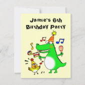 第6誕生日（私は6歳） 招待状 (正面)