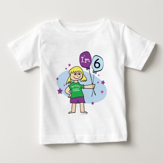 第6誕生日Tシャツ ベビーTシャツ (正面)