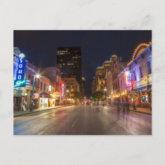 第6通りアットデュスクインダウンタウンオースティン，テキサス州 ポストカード (正面)