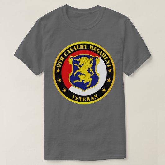 第6騎兵連隊退役軍人 Tシャツ (デザイン正面)