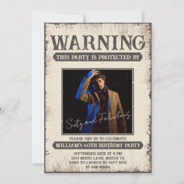 第60おもしろいレトロヴィンテージ60と素晴らしい誕生日 招待状