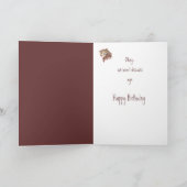 第60おもしろい誕生日フクロウと態度鳥のユーモア カード (内部)