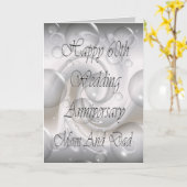 第60お母さんおよびパパカードのための結婚記念日 カード (黄色い花)