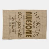 第60すばらしい誕生祝いの世界のベスト キッチンタオル (横)