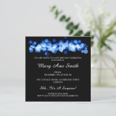 第60エレガント回誕生パーティーのブルー《写真》ぼけ味ライト 招待状 (スタンド正面)