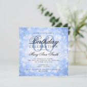 第60エレガント誕生日ブルーウィンターワンダーランド 招待状 (スタンド正面)