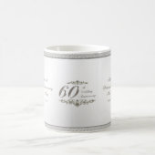 第60ダイヤモンドの結婚記念日のマグはぴかぴか光ります コーヒーマグカップ (中央)