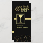 第60バースデーパーティ招待状-同世代の人 招待状 (正面/裏面)
