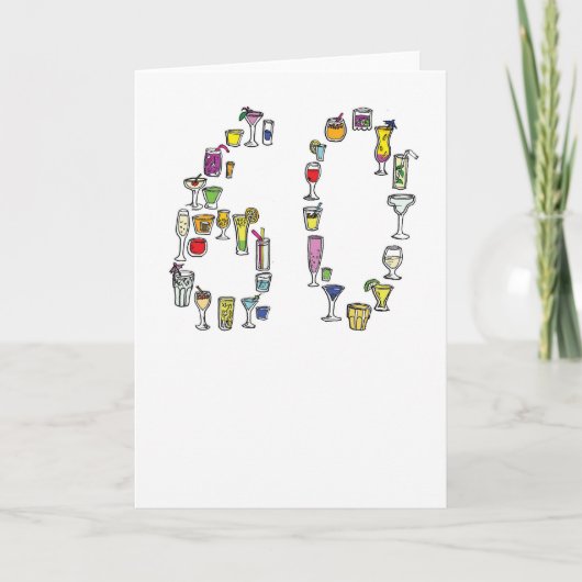 第60バースデー・カード、カクテル カード (正面)