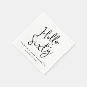 第60パーティー紙エレガント飾り スタンダードカクテルナプキン (角)