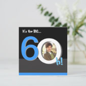 第60ビッグ6Oh!写真テンプレート誕生パーティー 招待状 (スタンド正面)