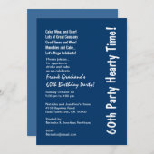 第60モダン回誕生パーティー 招待状 (正面/裏面)