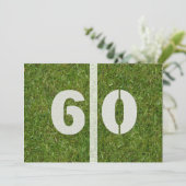 第60ヤードの誕生会!  カスタマイズ可能な招待状 招待状 (スタンド正面)