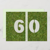 第60ヤードの誕生会!  カスタマイズ可能な招待状 招待状 (正面/裏面)