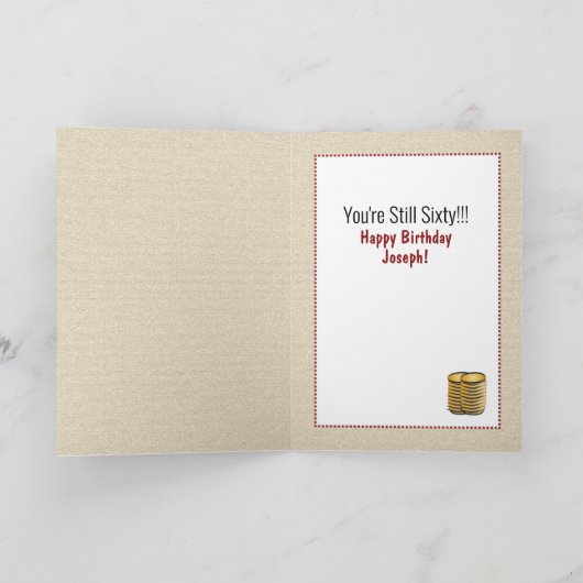 第60回おもしろいトランプのポーカー賭博誕生日カード カード (内部)