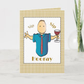 第60回おもしろい男性マンガワイントーストスウィート誕生日 カード (正面)