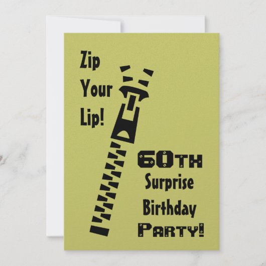 第60回サプライズライム誕生パーティーメタリック紙 招待状 (正面)