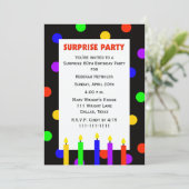 第60回サプライズ誕生日パーティーの招待ドット 招待状 (スタンド正面)