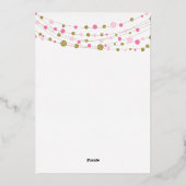 第60回サプライズ誕生日パーティー招エレガント待 箔招待状 (裏面)