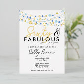 第60回サプライズ誕生日パーティー招エレガント待 箔招待状 (立ち正面)