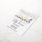 第60回サプライズ誕生日パーティー招エレガント待 箔招待状 (回転した状態)