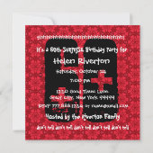 第60回サプライズ·バースデー·パーティーB200赤と白 招待状 (裏面)