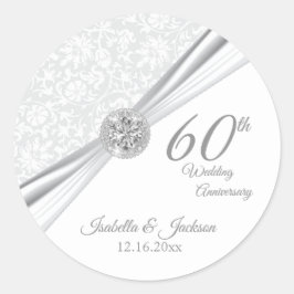 第60回ダイヤモンドホワ結婚イトの記念日 ラウンドシール