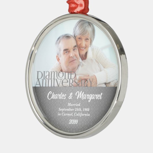 第60回ダイヤモンド周年記念シルバーダマスクリスマス メタルオーナメント (左)