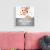 第60回ダイヤモンド周年記念シルバーダマスク8x8写真 キャンバスプリント (インサイチュ (リビング))