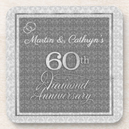 第60回ダイヤモンド周年記念ダマスク名 コースター