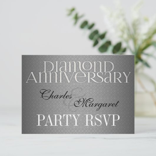 第60回ダイヤモンド結婚アニバーサリーRSVP 出欠カード (スタンド正面)