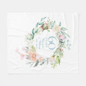 第60回ダイヤモンド結婚周年記念フローラガーランド フリースブランケット (正面(横))