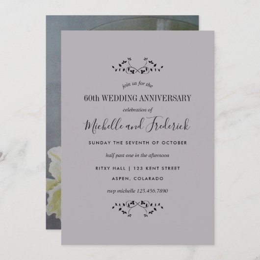 第60回ダイヤモンド記念パーティの招待状 招待状 (正面/裏面)