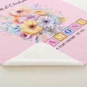 第60回ダイヤモンド記念日ガーベラの花ピンク シェルパブランケット (3/4)