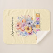 第60回ダイヤモンド記念日ガーベラ花桃 シェルパブランケット (正面(横))