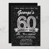 第60回ダイヤモンド誕生日招待状マイルストーン 招待状 (正面/裏面)