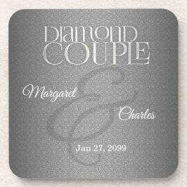 第60回ダイヤ結婚モンド周年記念シルバーダマスク コースター