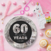 第60回ダイヤ結婚モンド周年記念パーティー灯 ペーパープレート (パーティー)