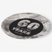 第60回ダイヤ結婚モンド周年記念パーティー灯 ペーパープレート (アングル)