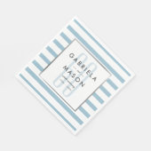 第60回ダイヤ結婚モンド記念クラシックストライプ スタンダードランチョンナプキン (角)