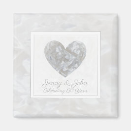 第60回ダイヤ結婚モンド記念日カスタムハート マグネット